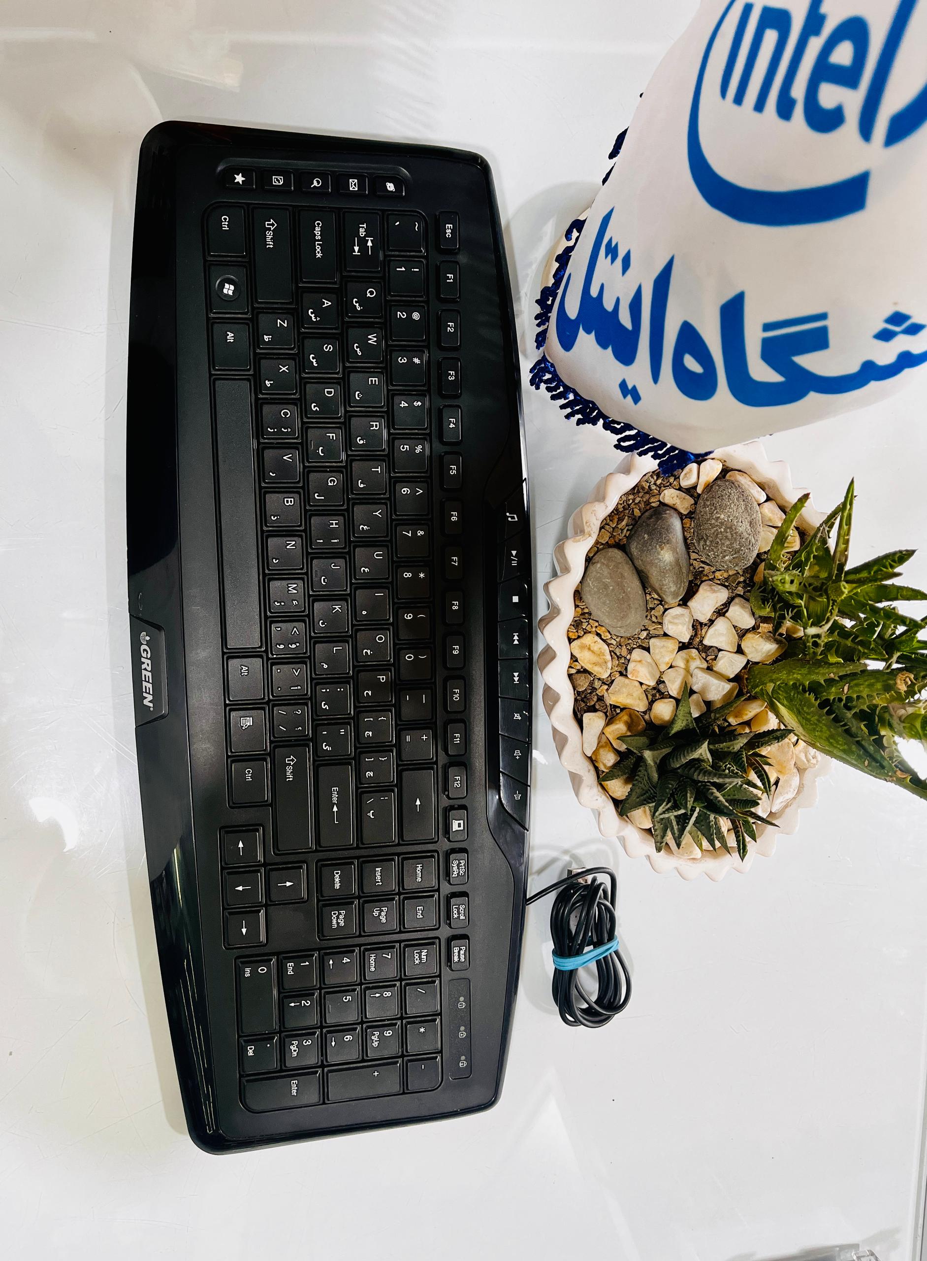 کیبورد با سیم  GREEN/استوک